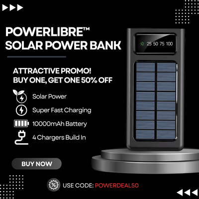 PowerLibre solar power bank, showcase key features 