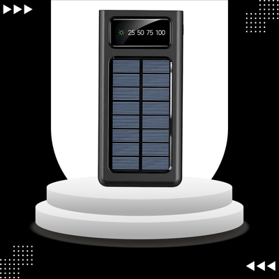 PowerLibre solar power bank, showcase of the black variant