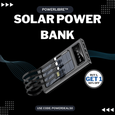 PowerLibre solar power bank, showcase of product 