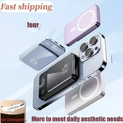 Power Bank 22.5W Magnetic Wireless Portable Chargers 30000mAh Super Fast Charging Powerbank External Battery for Iphone Xiaomi