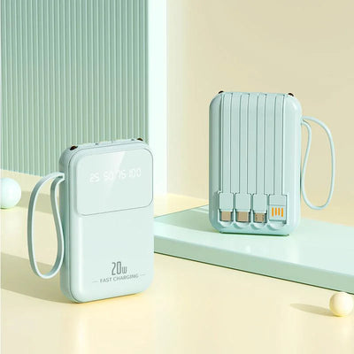 New Built In Power Bank With Small And Portable 20000mAh Llarge Capacity Portable Power Bank Super Fast Charging Power Bank Hot
