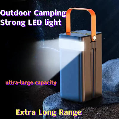 New 120W Built-in Cable, Large Capacity 160000mAh, Super Fast Power Bank, Outdoor Camping Live Streaming Mobile Power Supply
