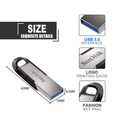 SanDisk CZ73 USB Flash Drive 256GB 128GB 64GB 32GB USB 3.0 Metal Encryption Pen Drive Memory Stick Ultra Flair USB3.0 U Disk