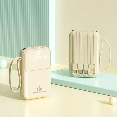 New Built In Power Bank With Small And Portable 20000mAh Llarge Capacity Portable Power Bank Super Fast Charging Power Bank Hot