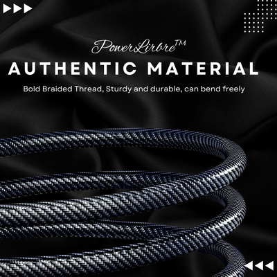 PowerLibre™ Fast type c charger that is usb c charger - showing the bold braided thread authentic material of the charger and showing how sturdy and durable it is.